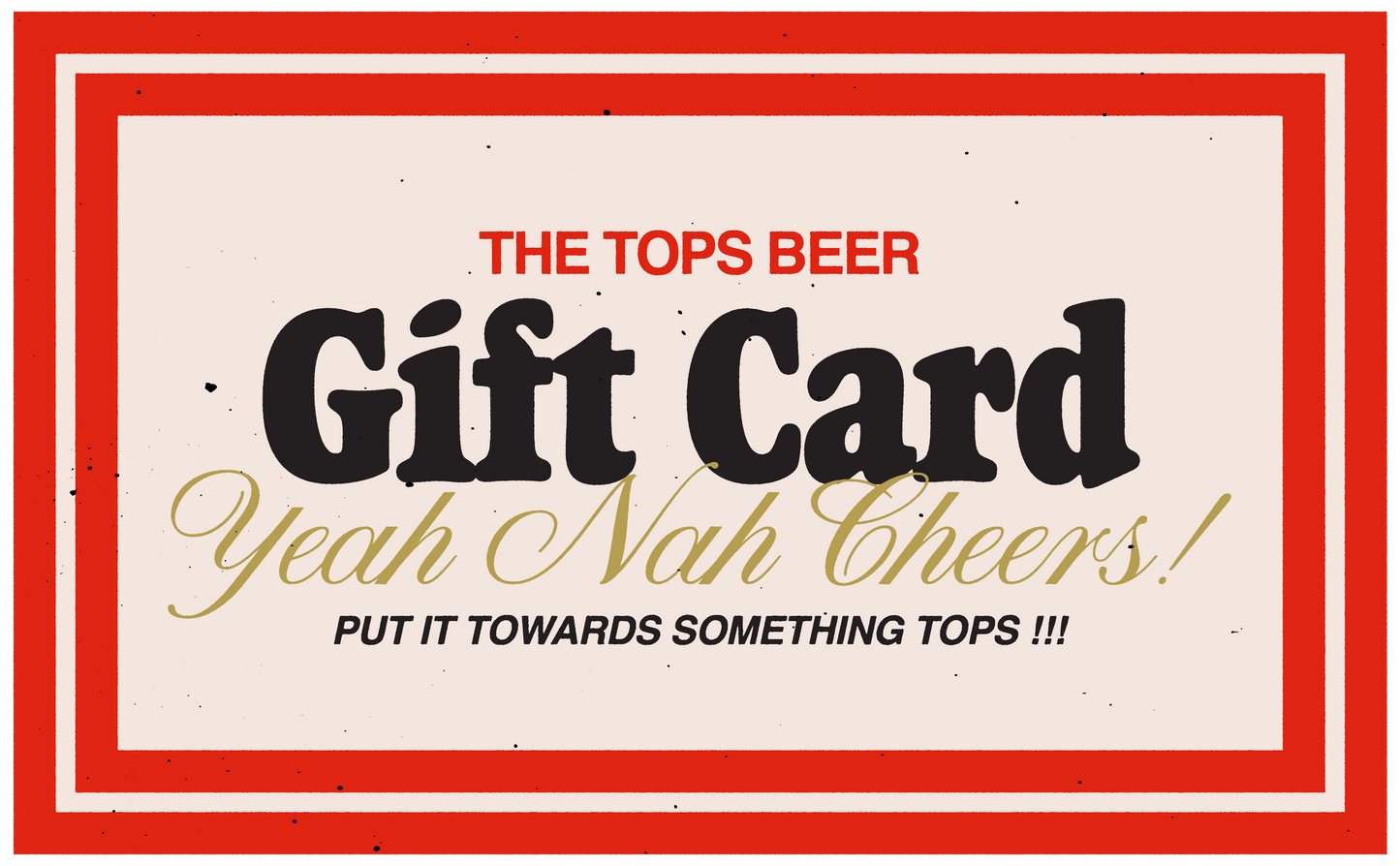 The Tops Beer Gift Card